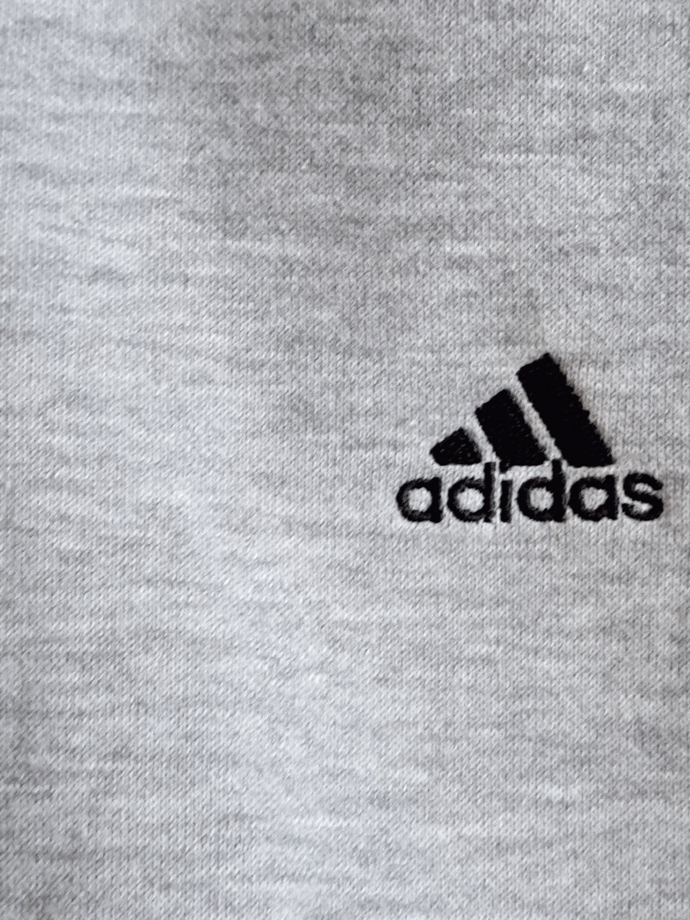 Adidas Men’s Long Sleeve Light Gray Hoodie with Black Stripes - Picture 8 of 11